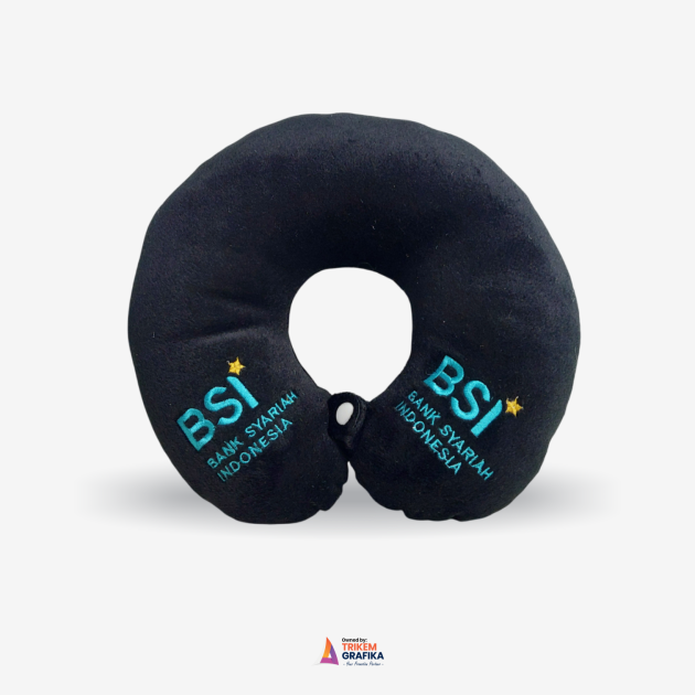 Bantal Leher Bank BSI Bordir