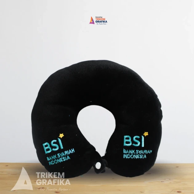 Bantal Leher Bank BSI Bordir