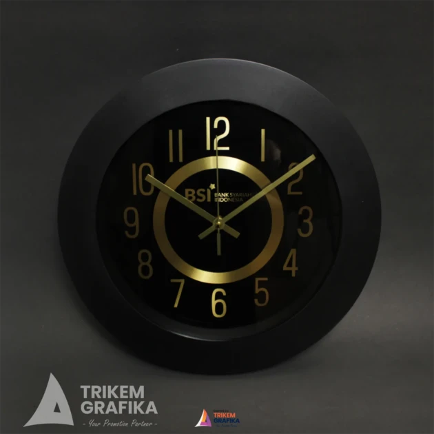 Jam Dinding Premium Bank BSI Hitam