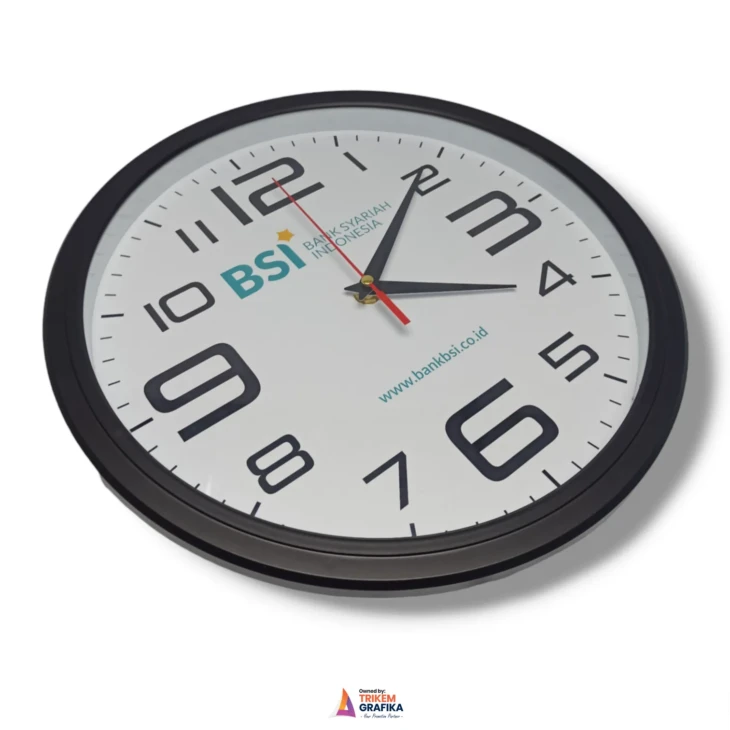 Jam Dinding Printing Bank BSI Hitam - Image 3
