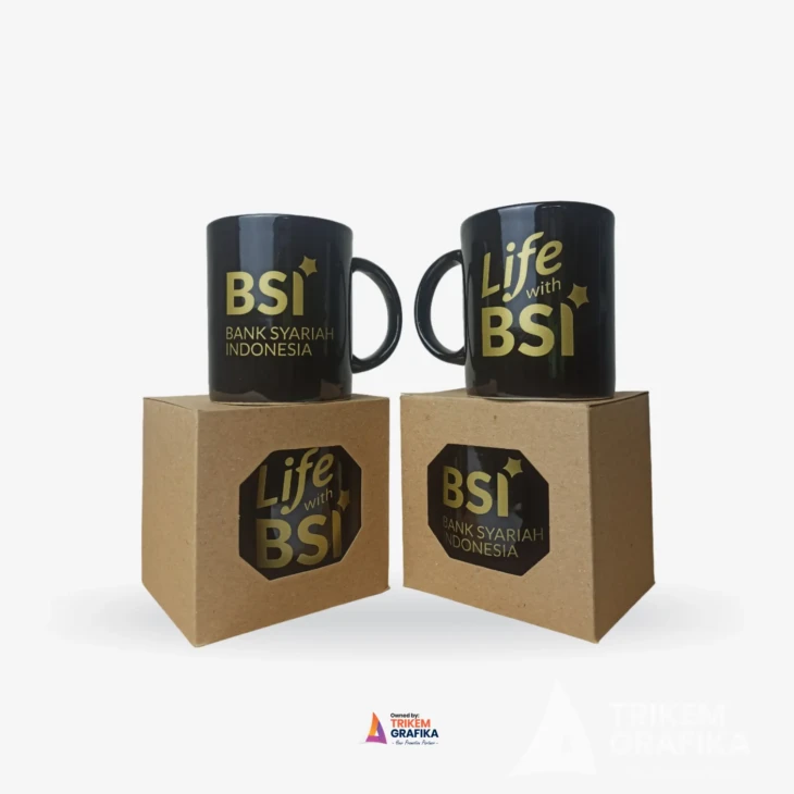 Mug Sablon Bank BSI Hitam - Image 3