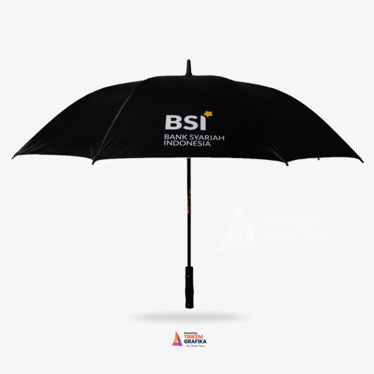 Payung Golf Otomatis Bank BSI Hitam