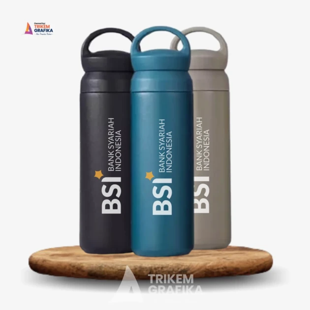 Tumbler Stainless Travel Gagang Bank BSI UV Printing