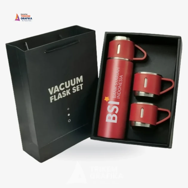 Tumbler Stainless Vacuum Set Bank BSI UV Printing