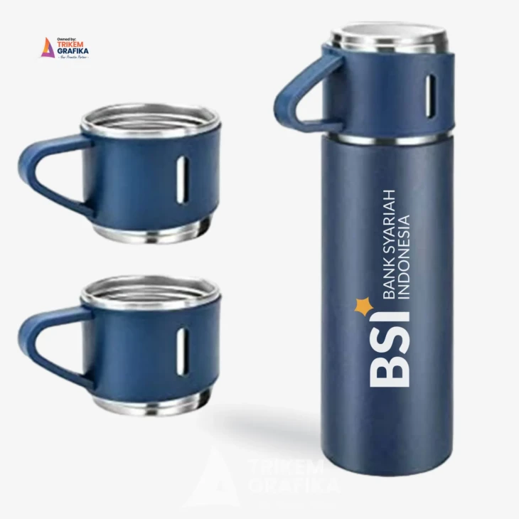 Tumbler Stainless Vacuum Set Bank BSI UV Printing - Image 2
